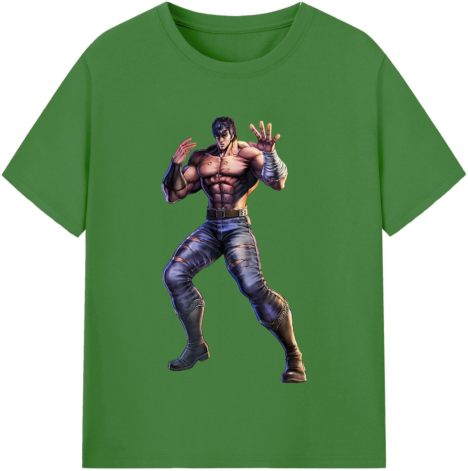 （画像用） 北斗の拳 Fist of the North Star レディースカジュアルプリントTシャツ（綿100％）